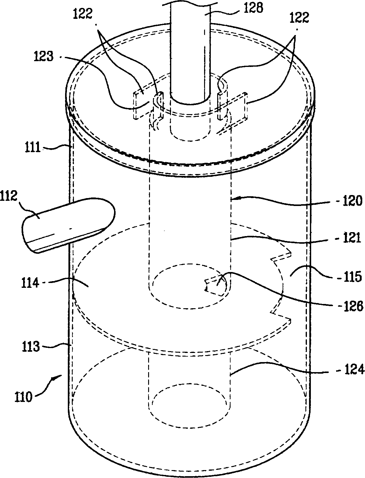 Multiple cyclonic dust collector