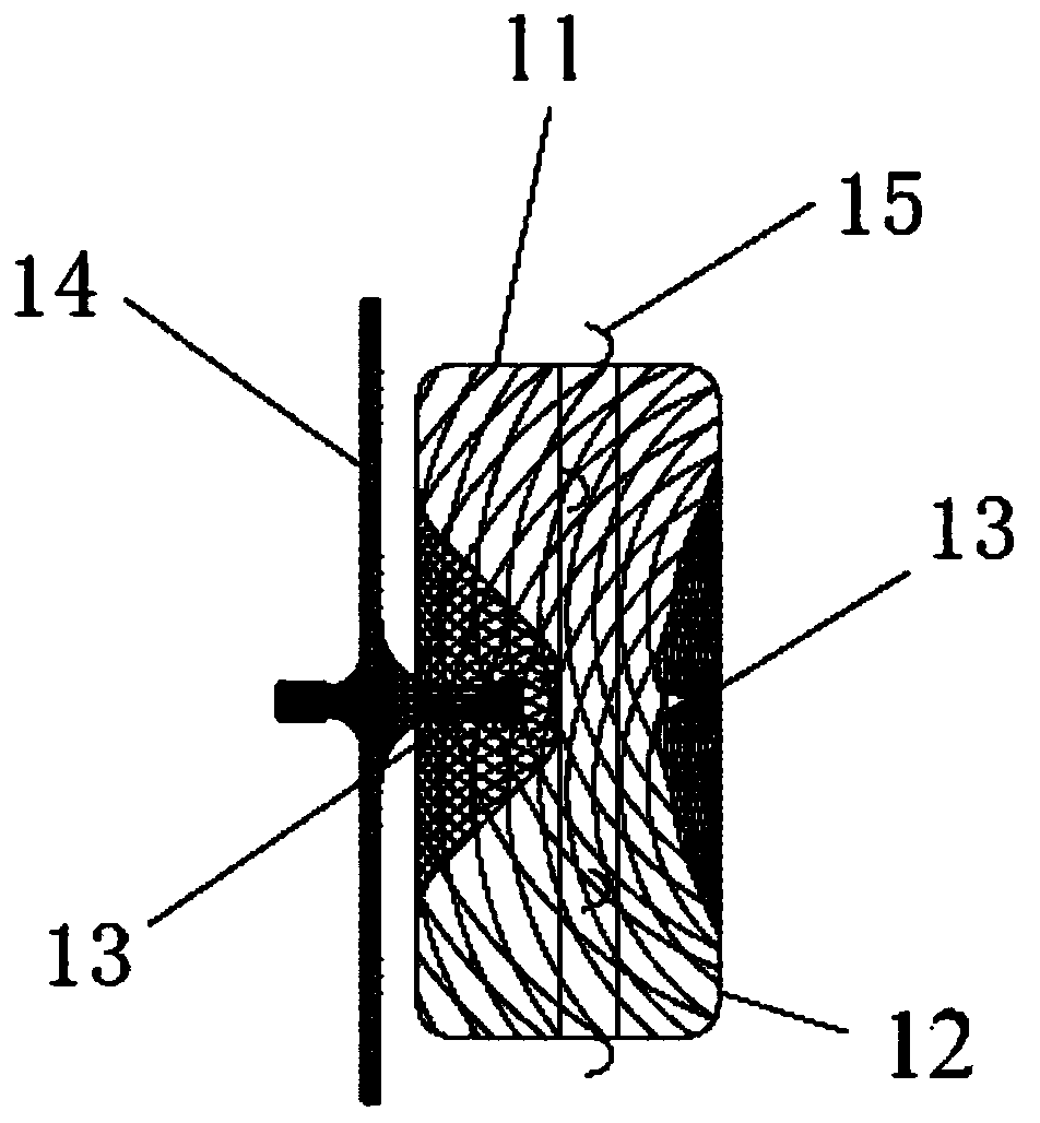 Left auricle occluder with occluding surface made of absorbable material