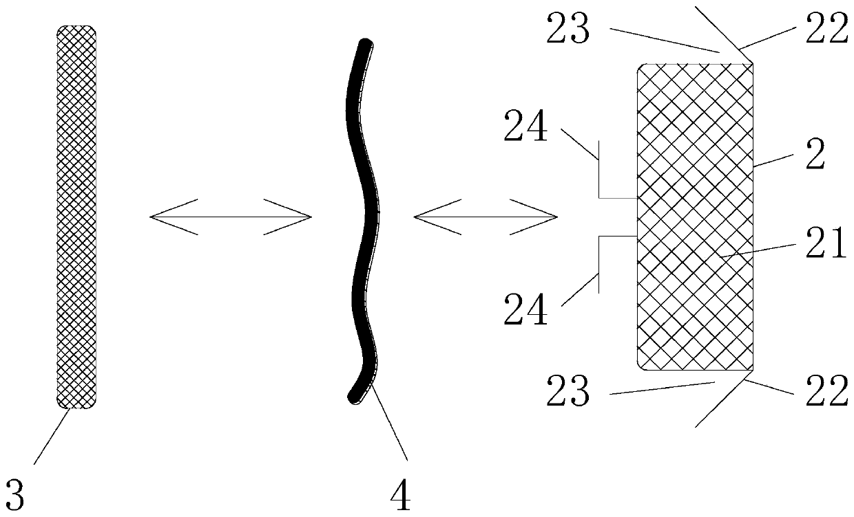 Left auricle occluder with occluding surface made of absorbable material