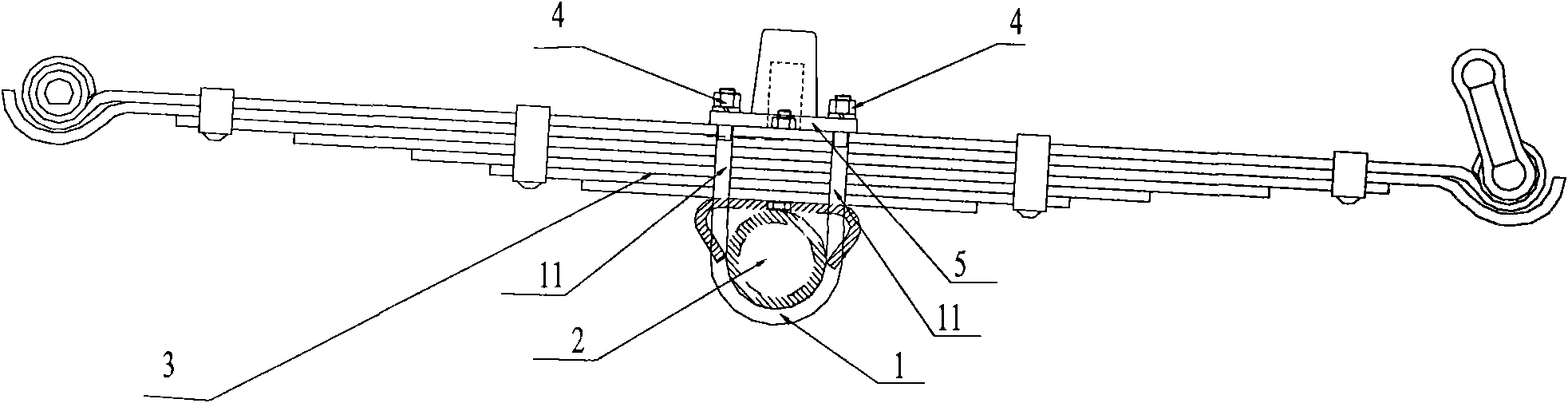 U-shaped bolts and automobile with same