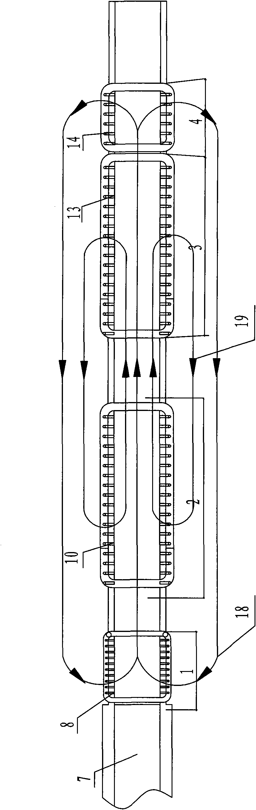 Annealing and cooling treatment system for two-stage hot wind circulation of glass ceramic tunnel crystallization kiln