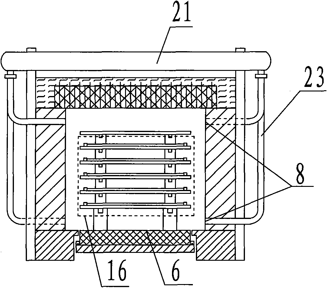 Annealing and cooling treatment system for two-stage hot wind circulation of glass ceramic tunnel crystallization kiln