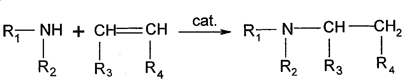 Method for catalytically synthesizing aminated compounds by using carbon-silicon solid acid as catalysts