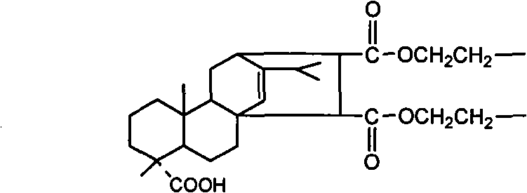 Abietyl-containing terpolymer and preparation method thereof