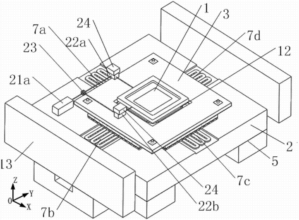 Rough-fine-movement laminated workbench with laser interferometer measurement