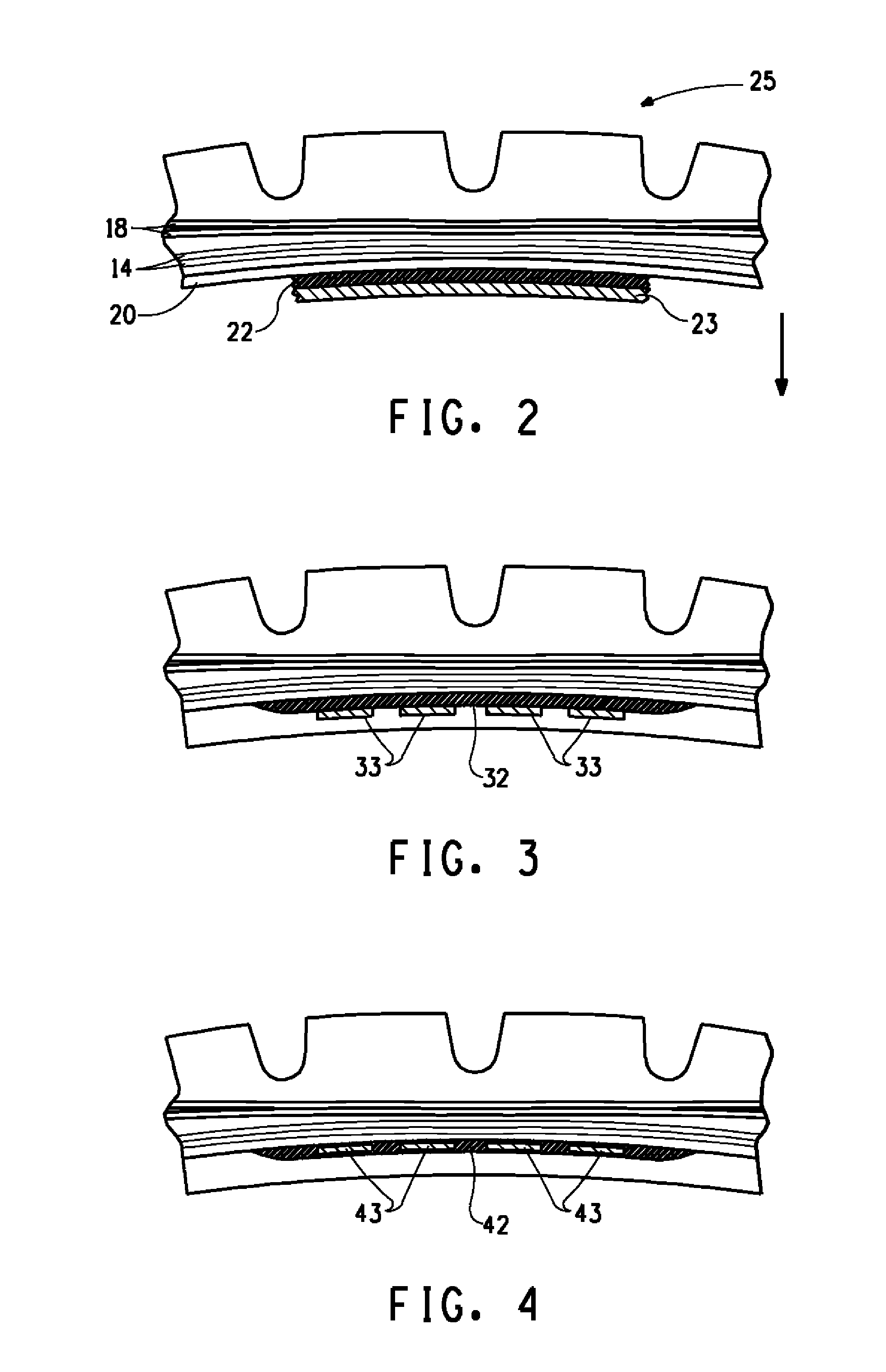 Tire containing a component for reducing vibration-generated noise in a tire and method for reducing tire noise