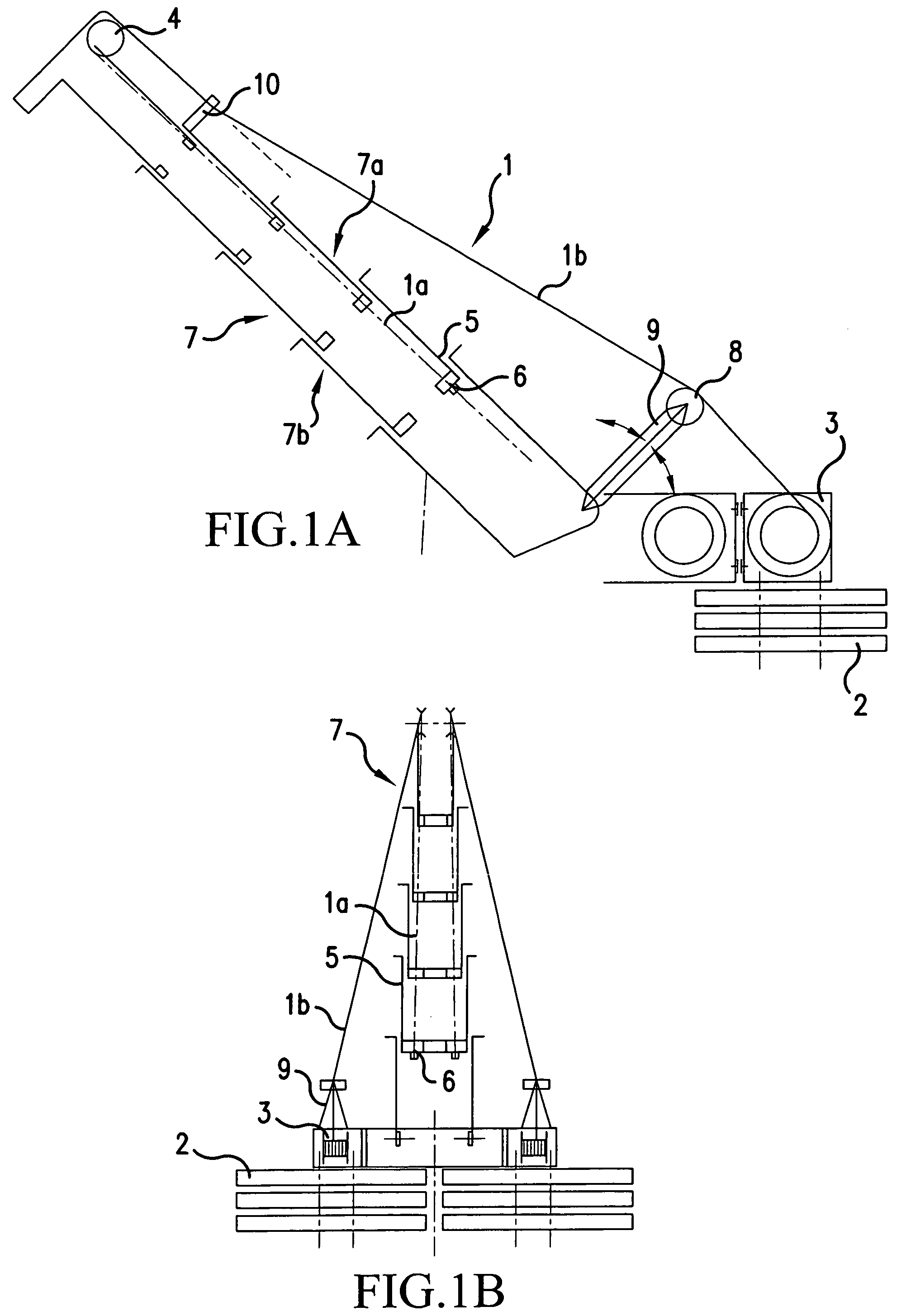 Tensioning system for a mobile telescopic crane