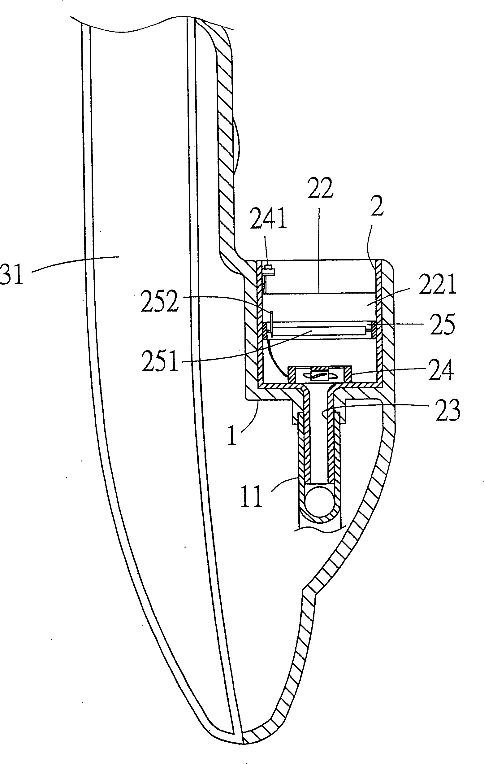 Ashtray sucking-exhausting device for vehicle