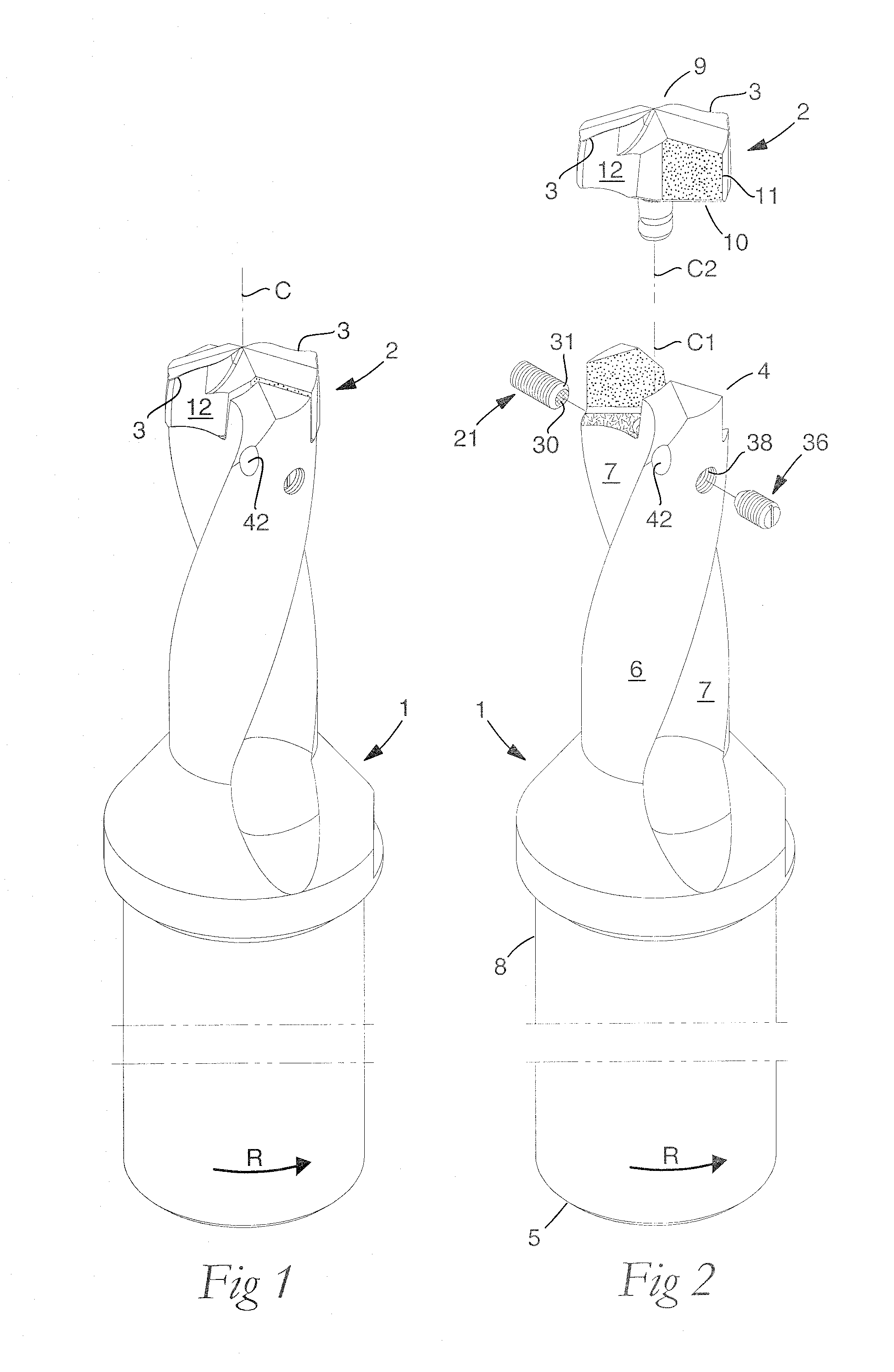 Rotatable tool for chip removing machining as well as a loose top and a basic body therefor