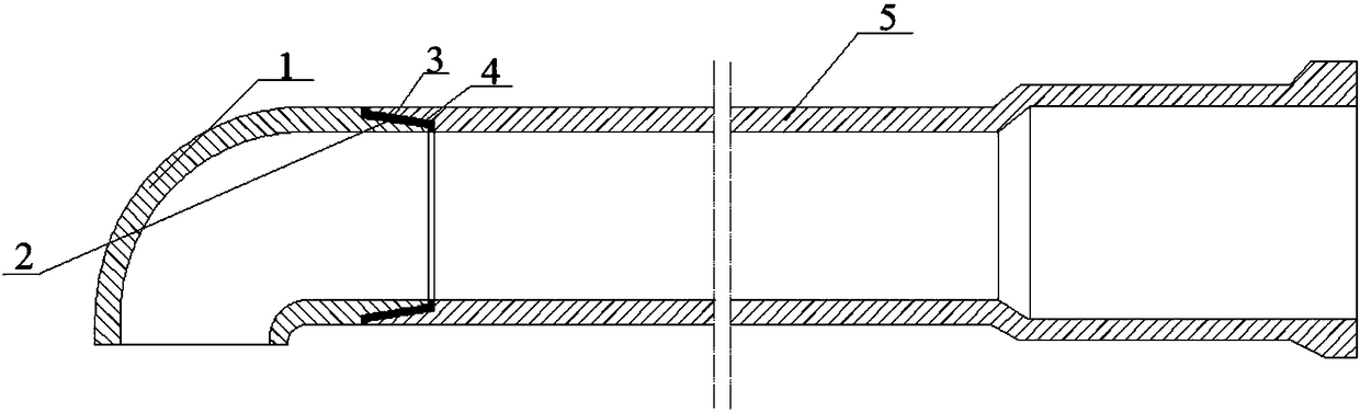 Combined special-shaped cast pipe and production method thereof