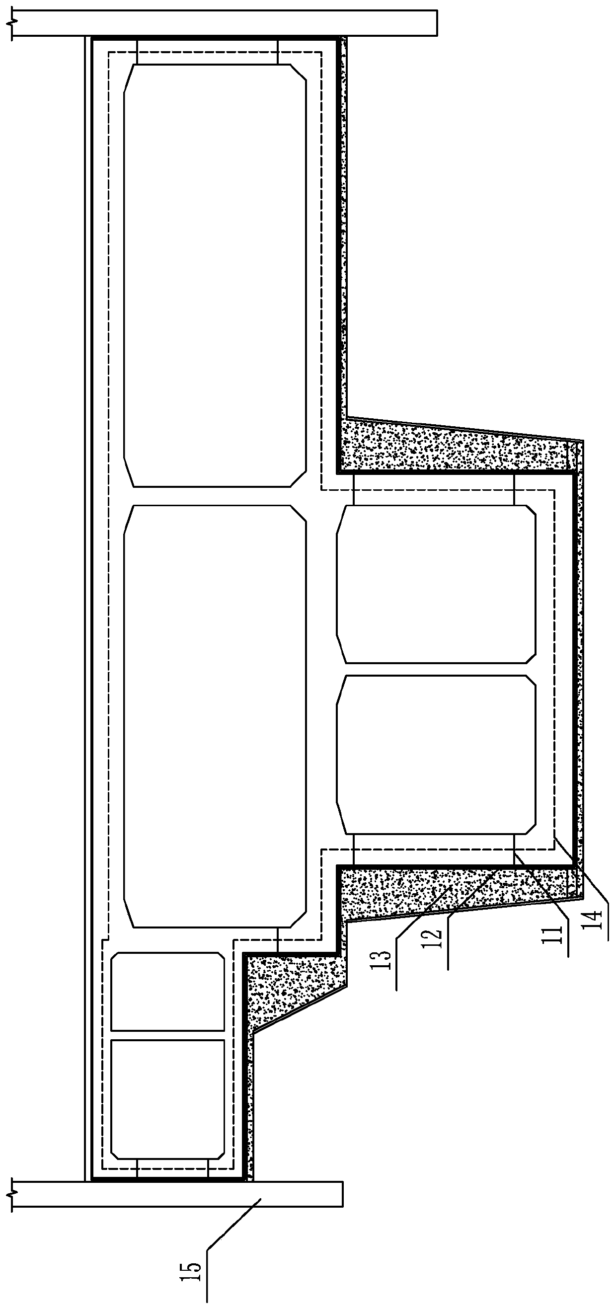 Joint structure of urban tunnel, rail transit section and comprehensive pipe gallery