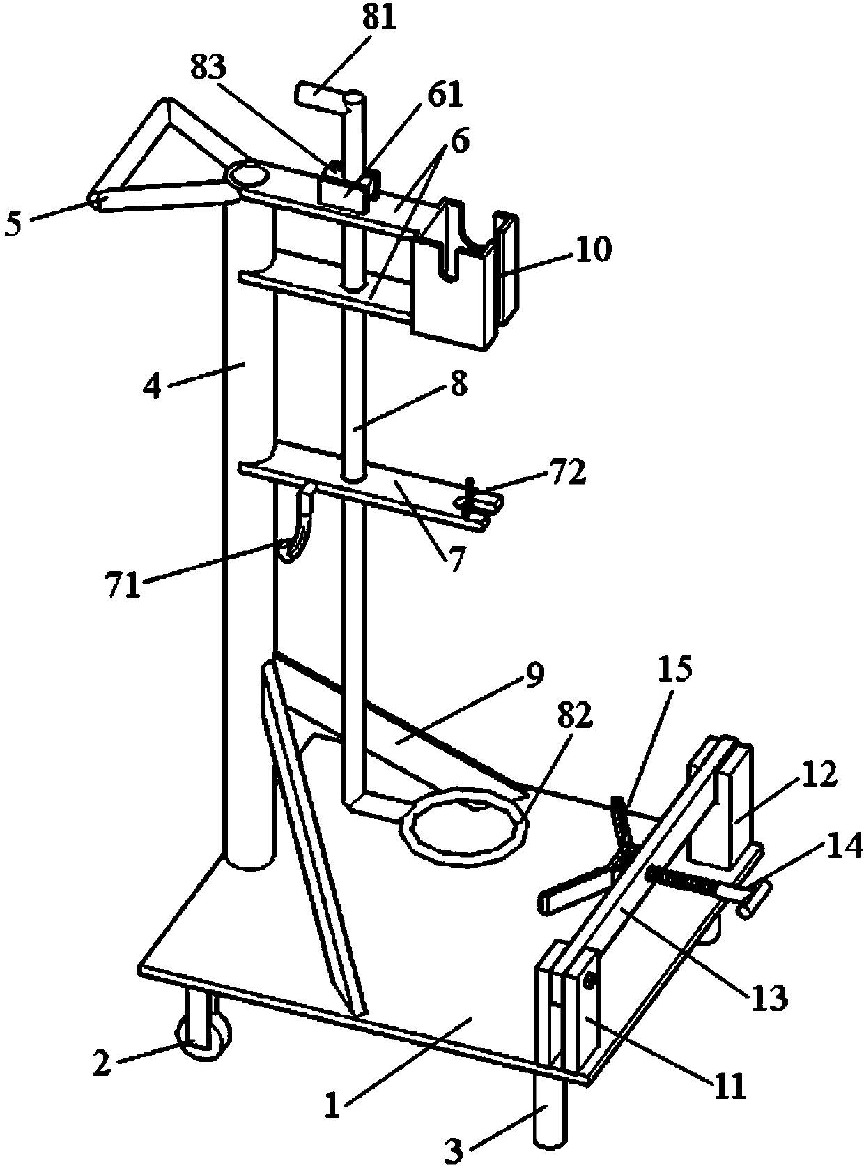 Auxiliary bracket for oil paint blender