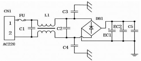 High-frequency alternating-current power supply control circuit of electron tube power amplifier