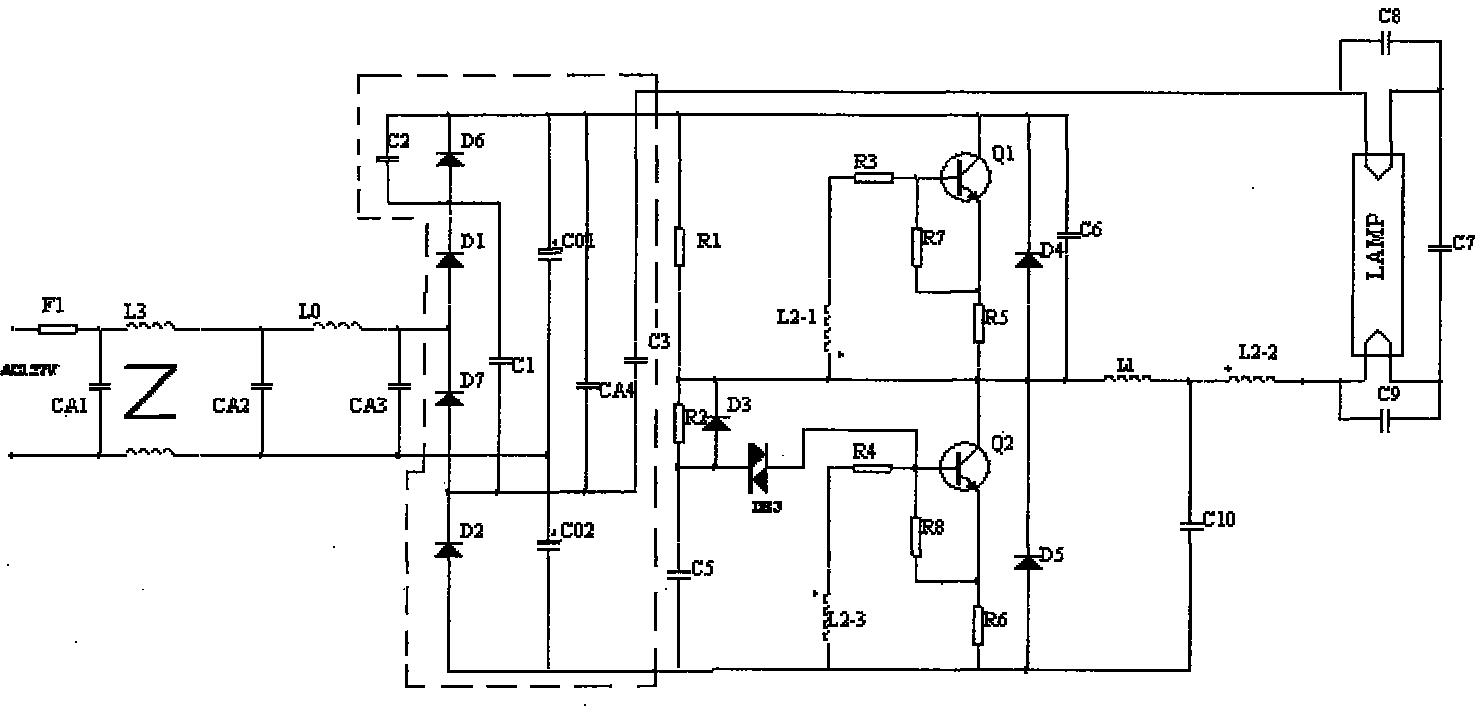 110V passive high-power factor circuit