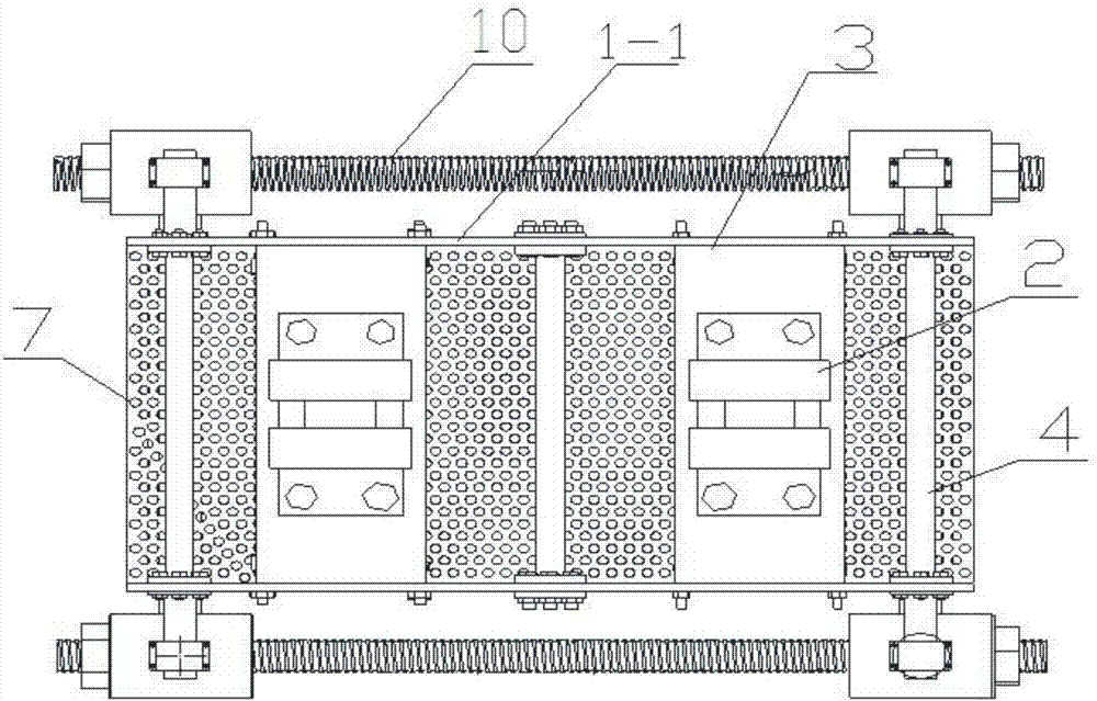 A modular variable-span variable-amplitude large-scale vibrating screen