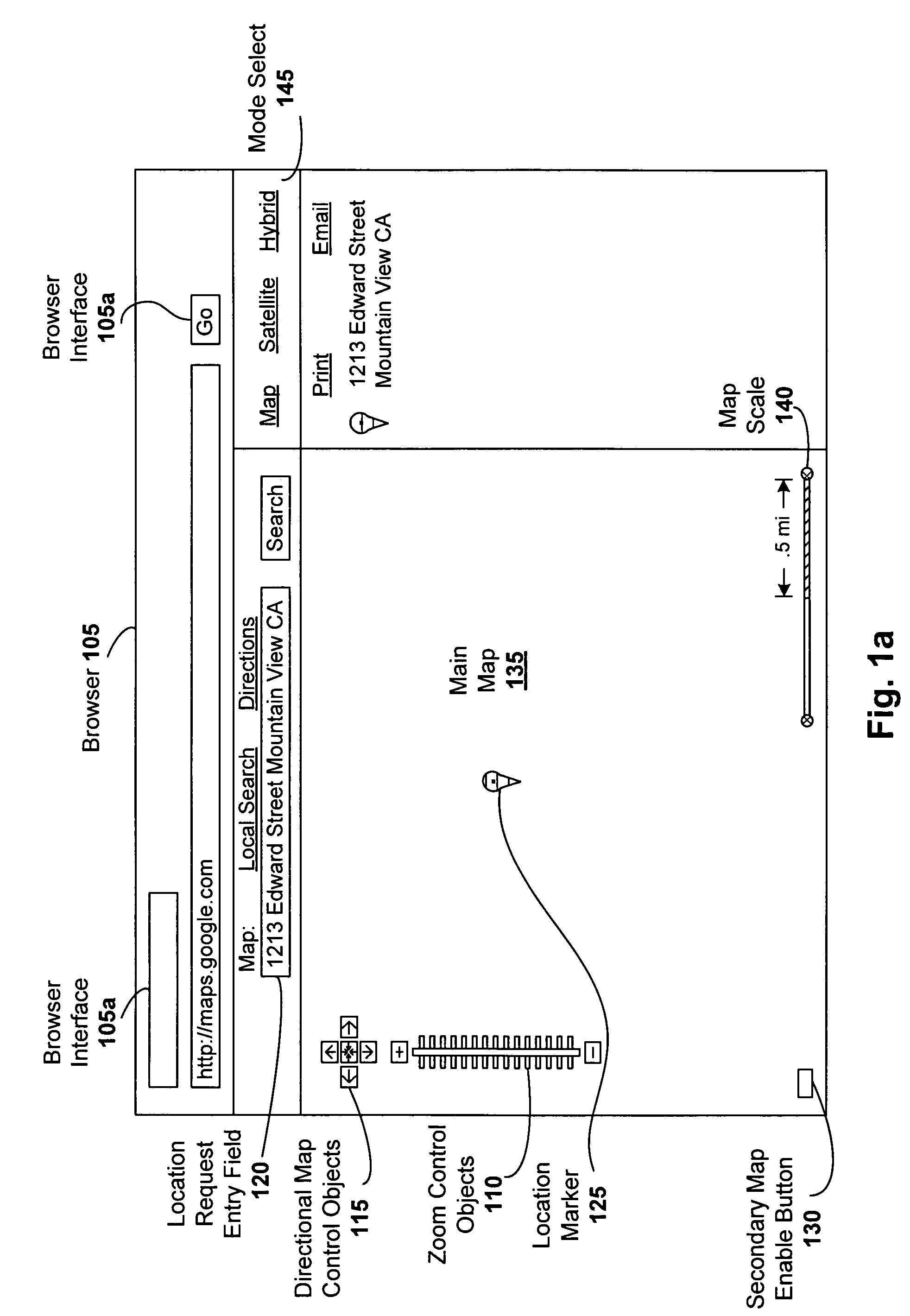 Secondary map in digital mapping system