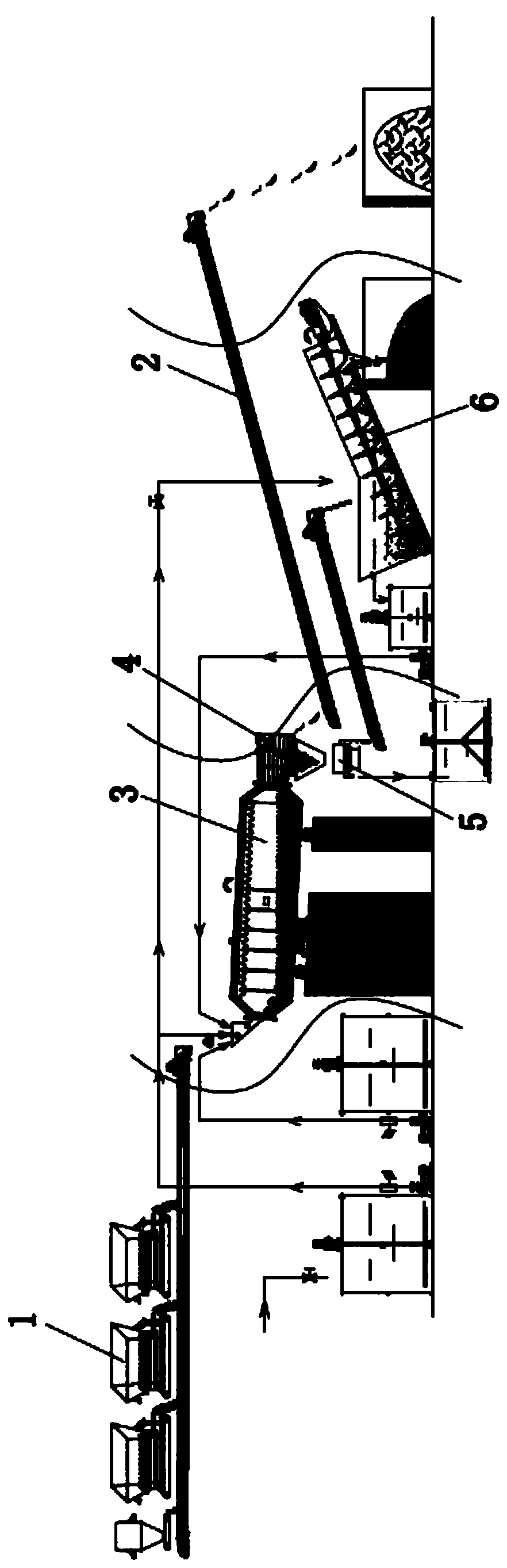 Method for continuously pulping to wash sand