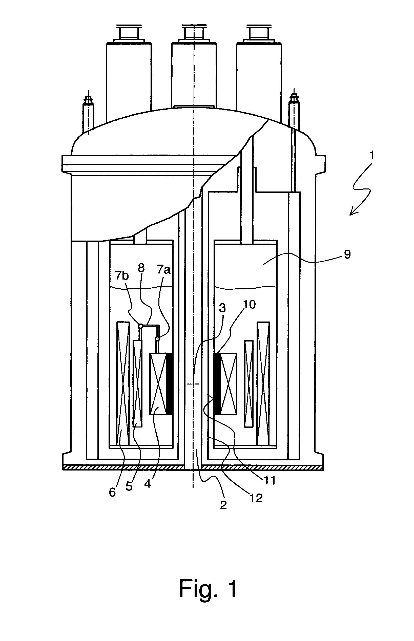 Cryostat having a magnet coil system, which comprises an LTS section and a heatable HTS section