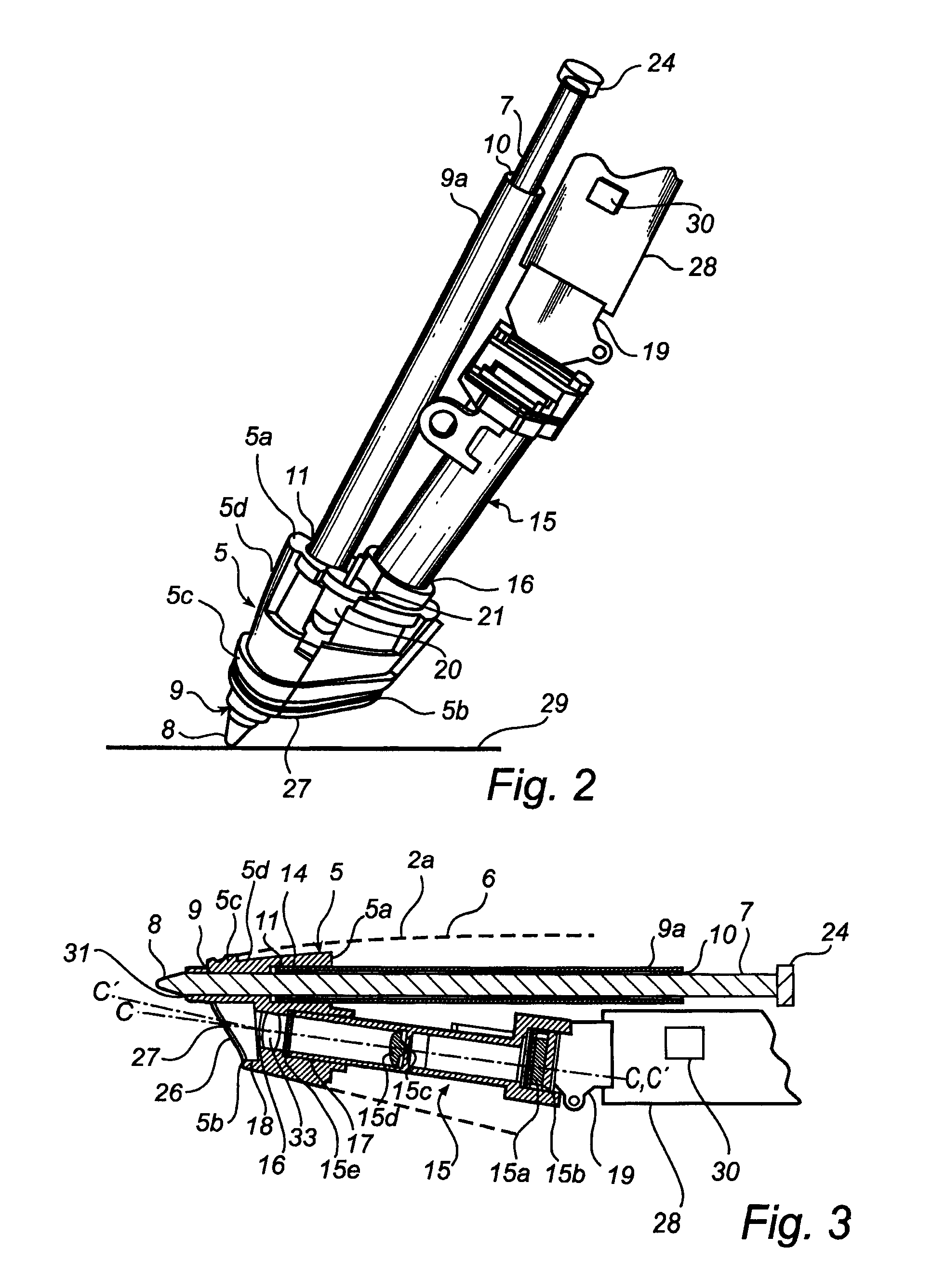 Electronic pen, mounting part therefor and method of making the pen