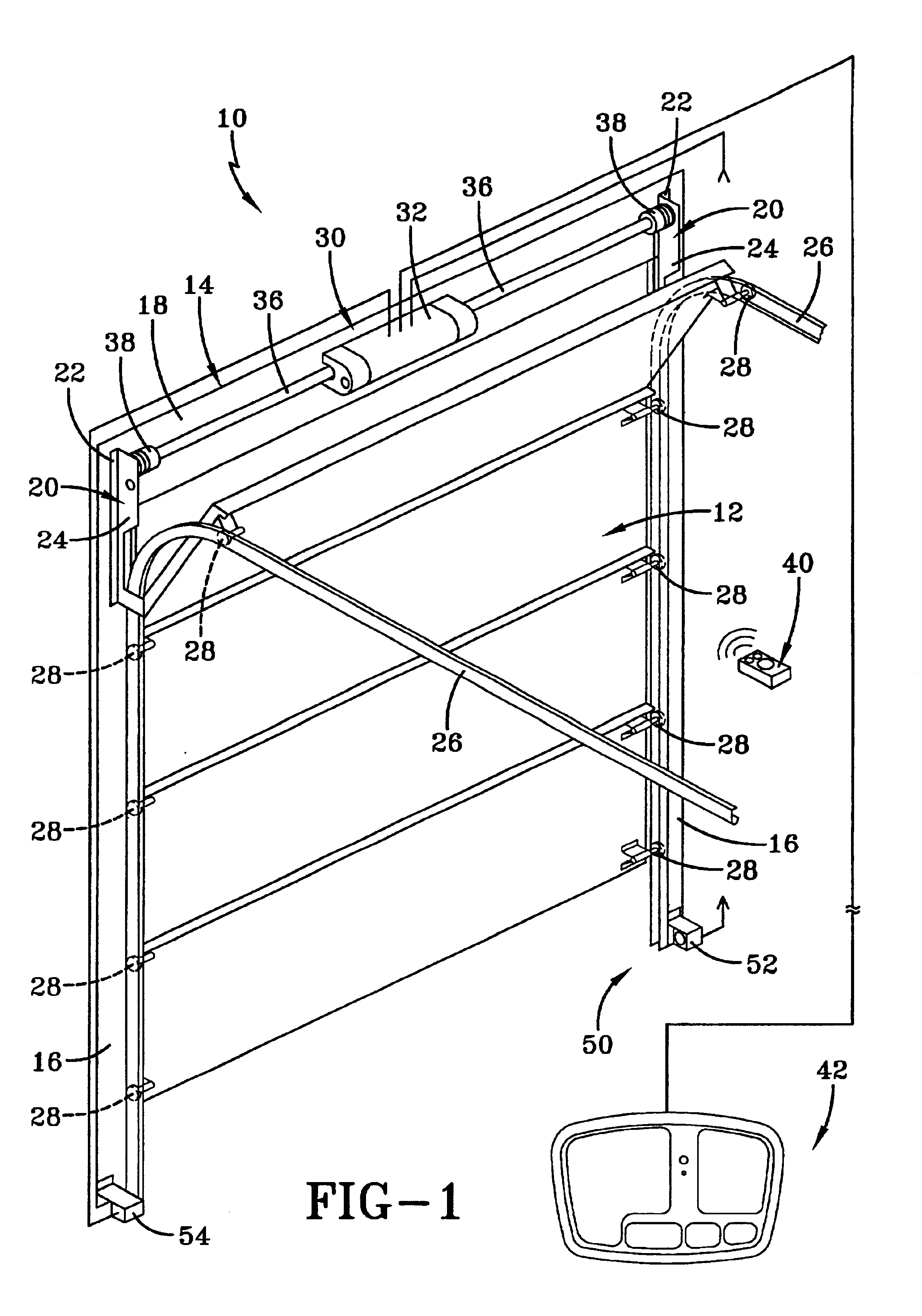 Method and device for adjusting an internal obstruction force setting for a motorized garage door operator