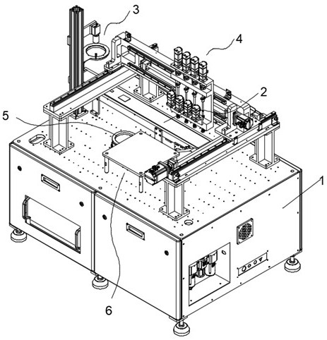 Visual guidance grabbing equipment with four-axis platform