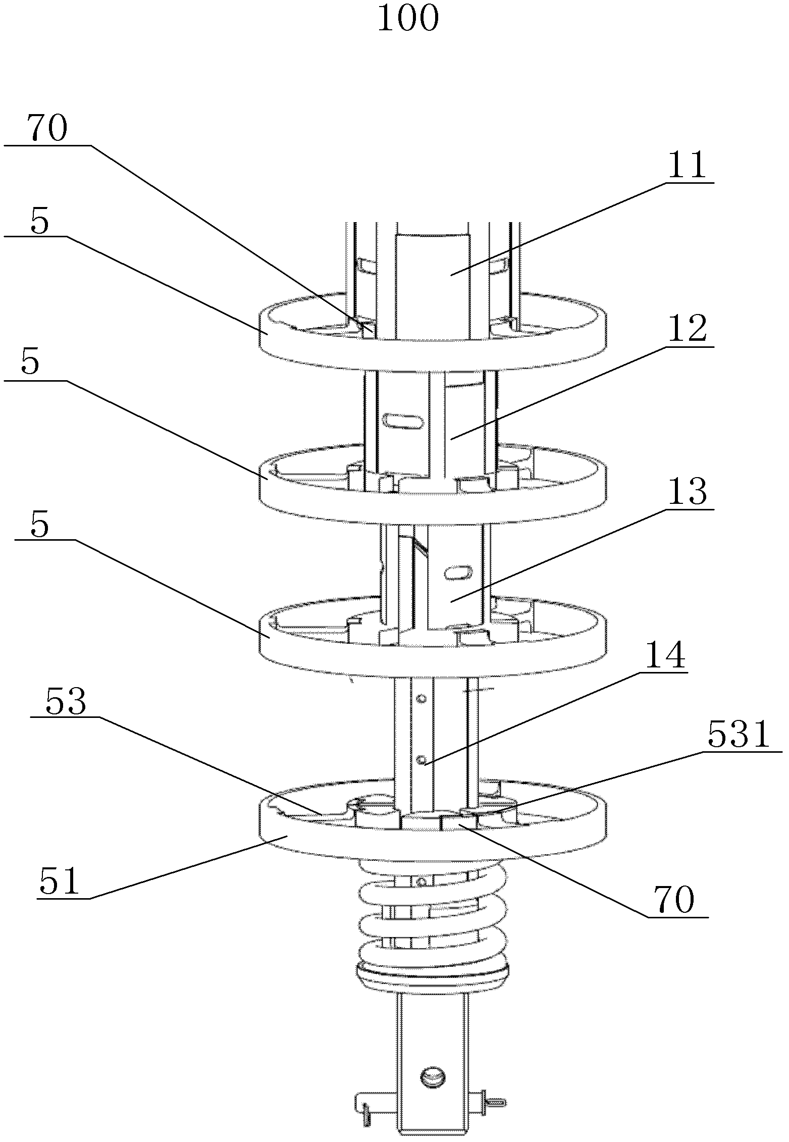 Centralizer and drill rod and engineering machine applying same