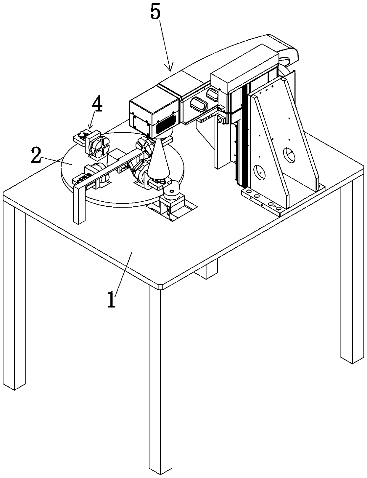 Double-sided laser marking mechanism for rapid automatic model changing of cylindrical products