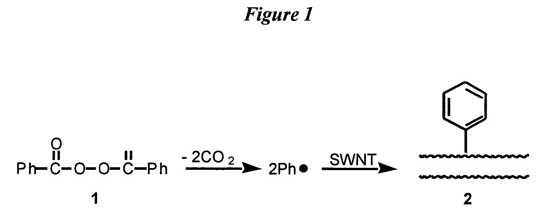 Method for functionalizing carbon nanotubes utilizing peroxides