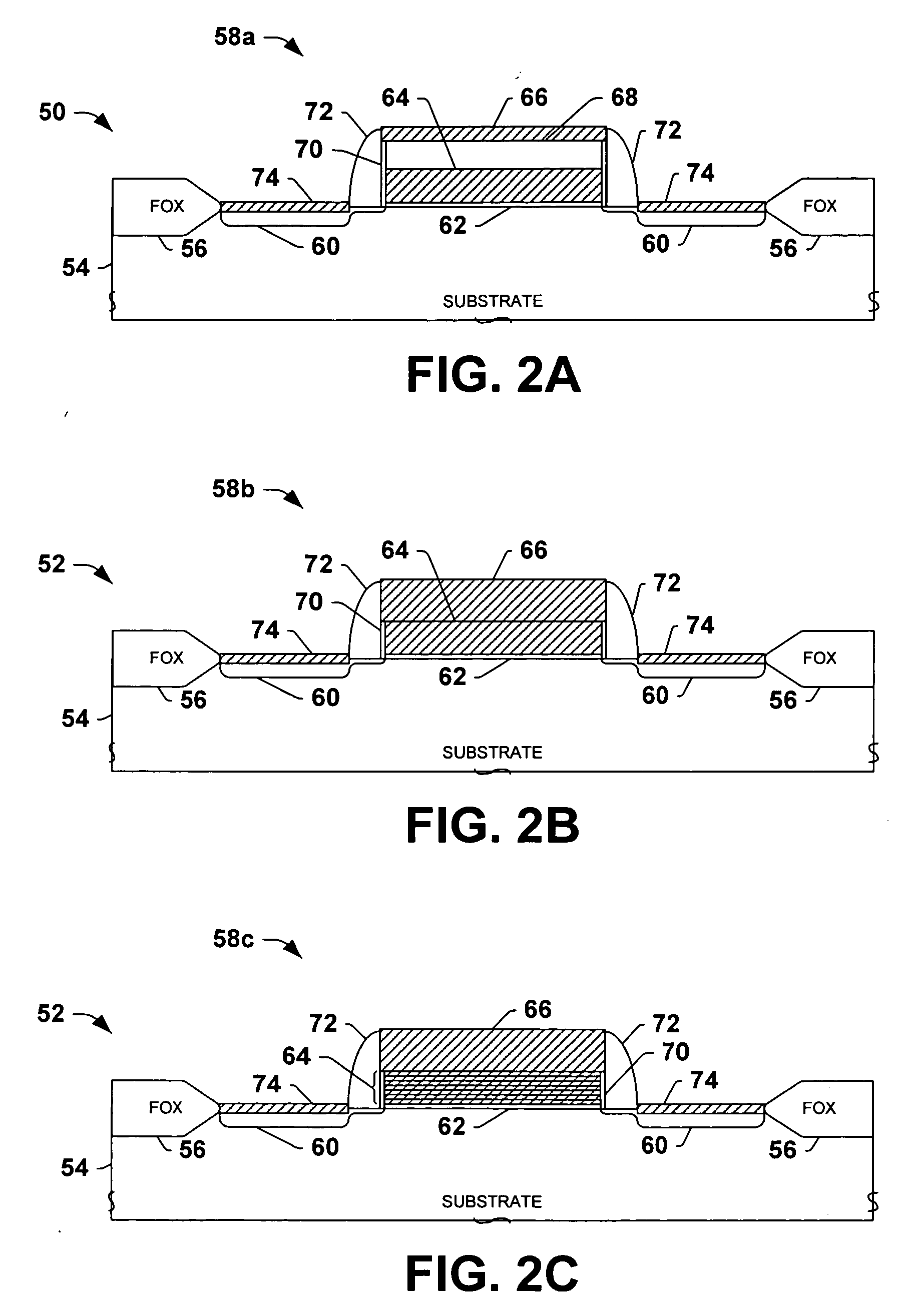 MOS transistor gates with thin lower metal silicide and methods for making the same