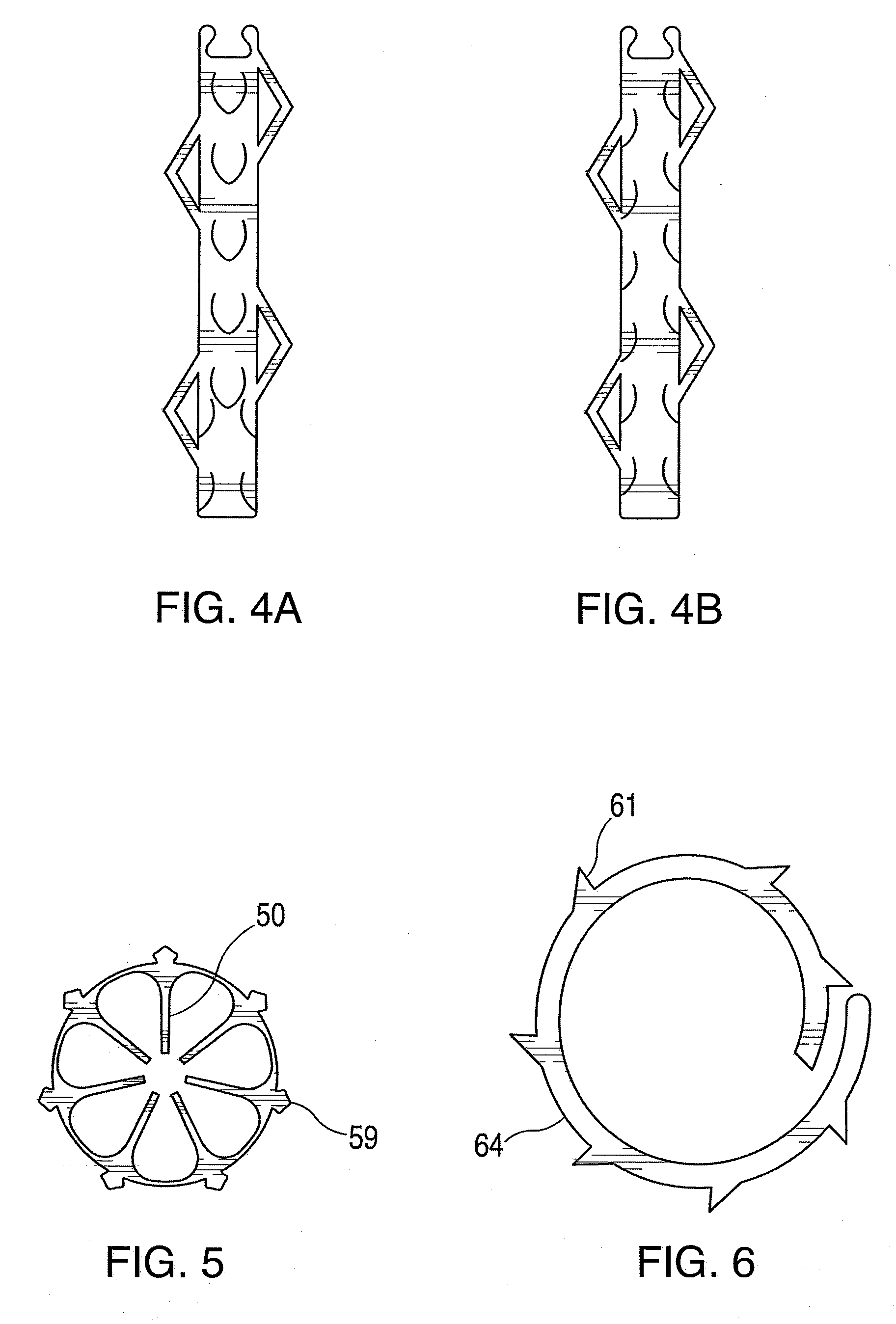 Minimal surface area contact device for holding plaque to blood vessel wall