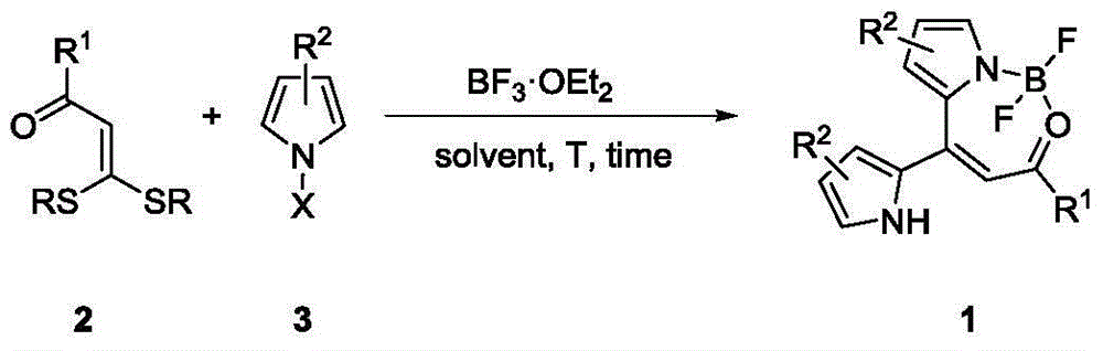 Synthesis method of dipyrromethene N, O-boron difluoride derivative