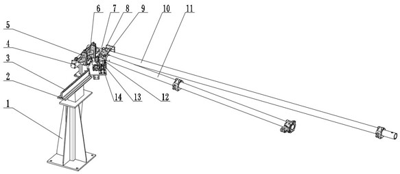 Horizontal and inclined cantilever assembling device for simplified unified cantilever machining