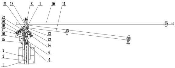 Horizontal and inclined cantilever assembling device for simplified unified cantilever machining