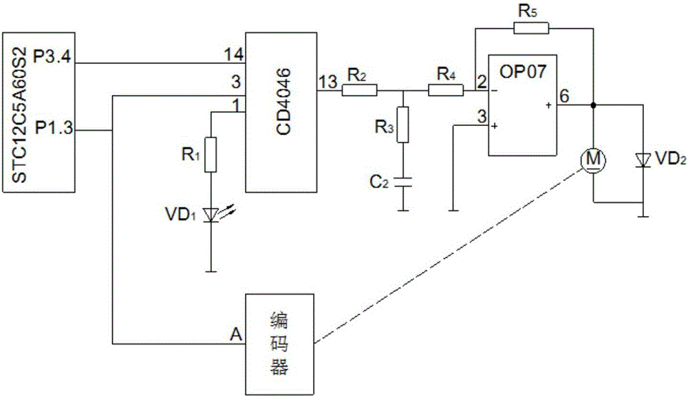 Low-power digital phase-locked loop DC motor speed adjusting device