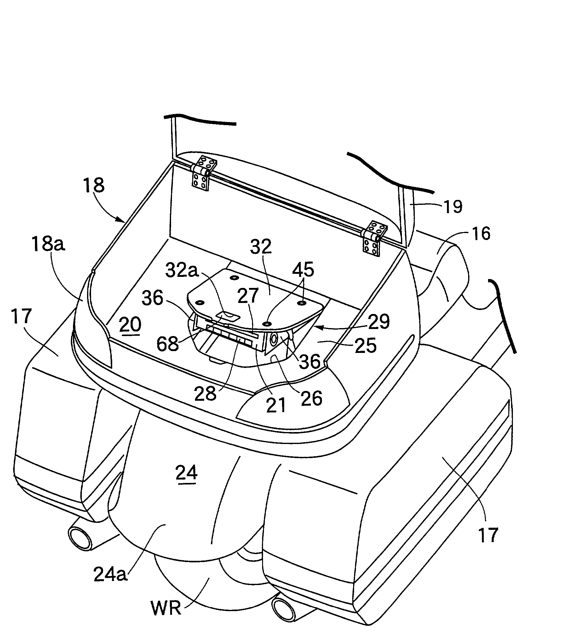 CD changer mounting structure and support device