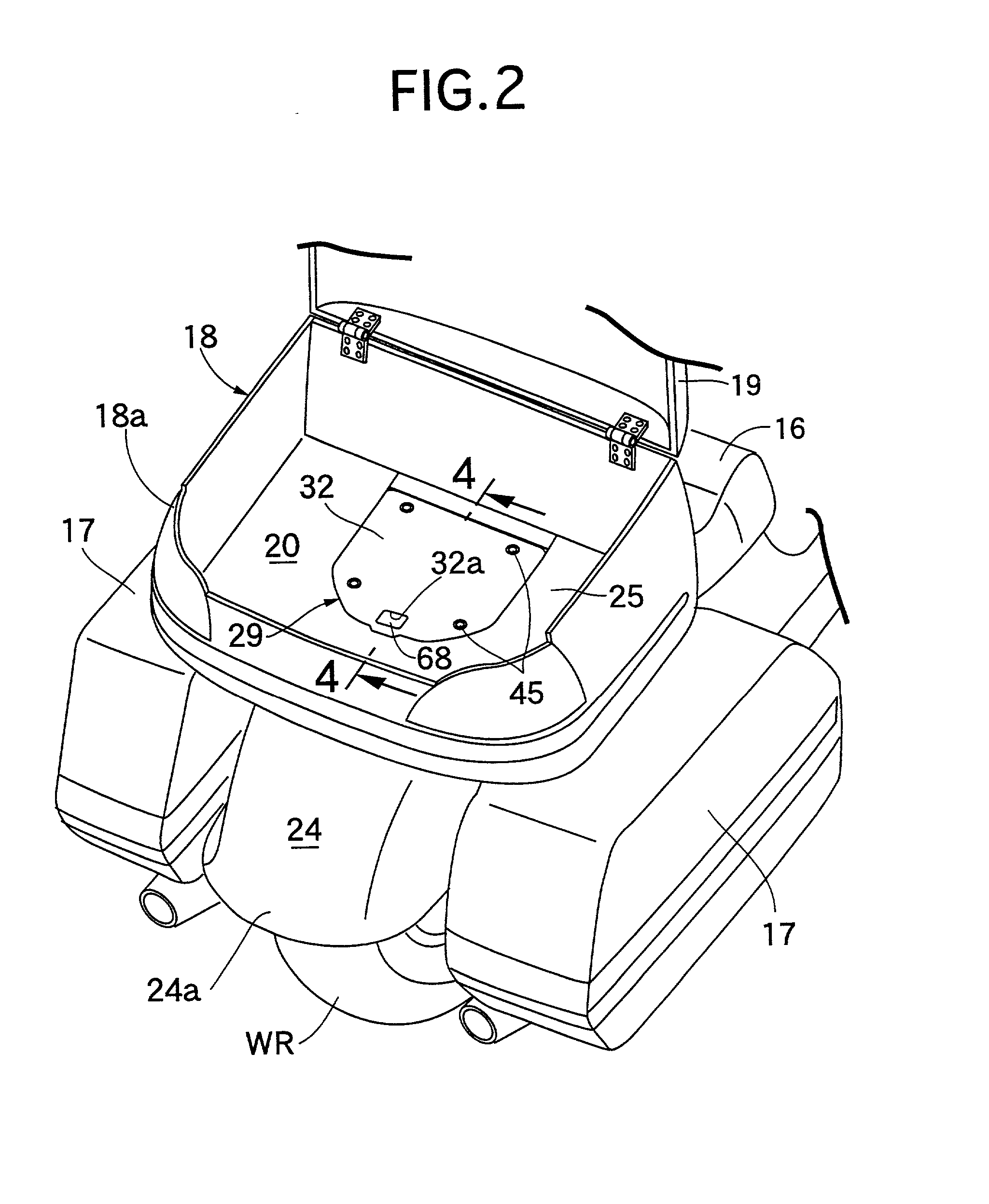 CD changer mounting structure and support device