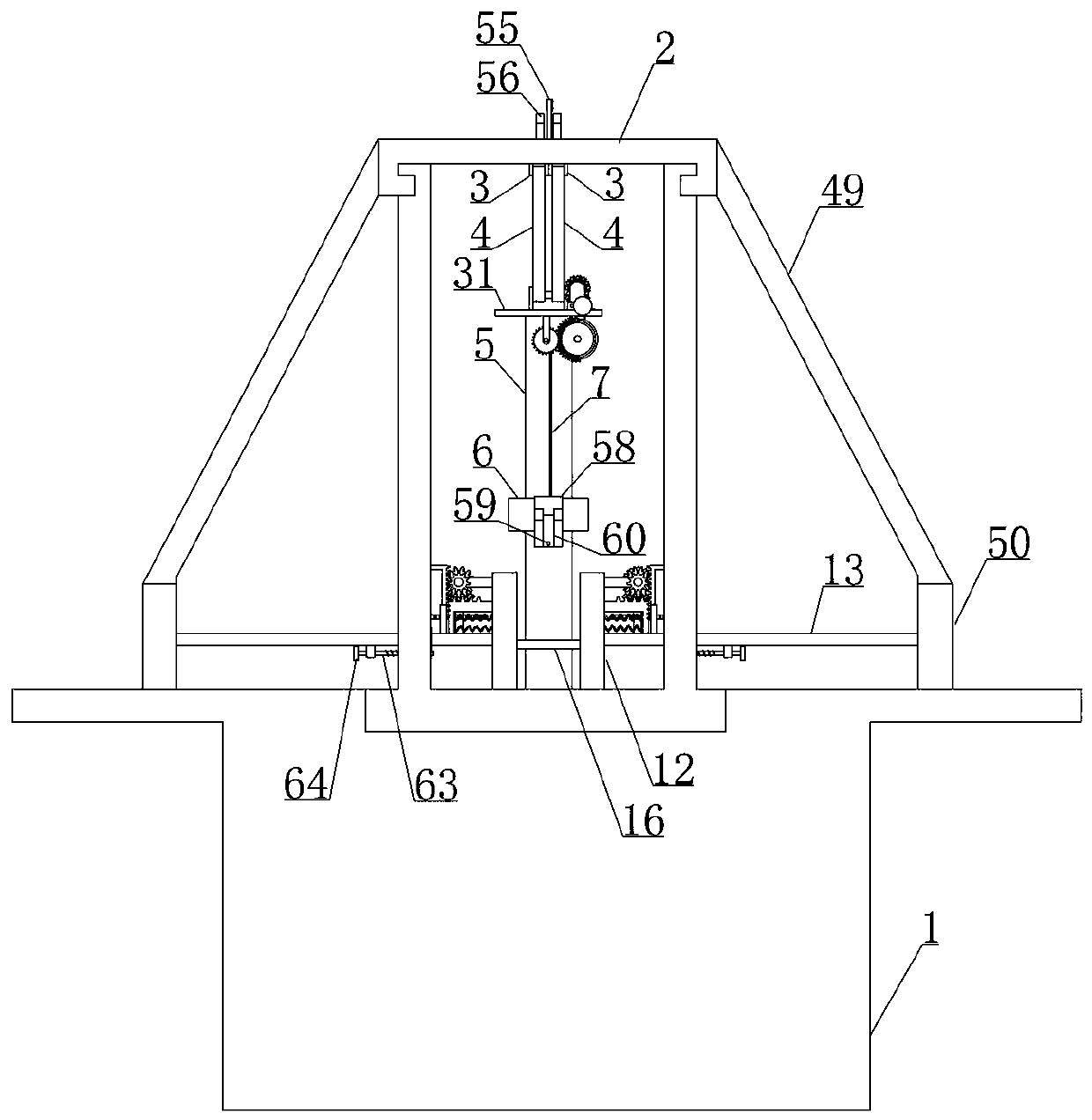 A ground bearing capacity test device for civil engineering