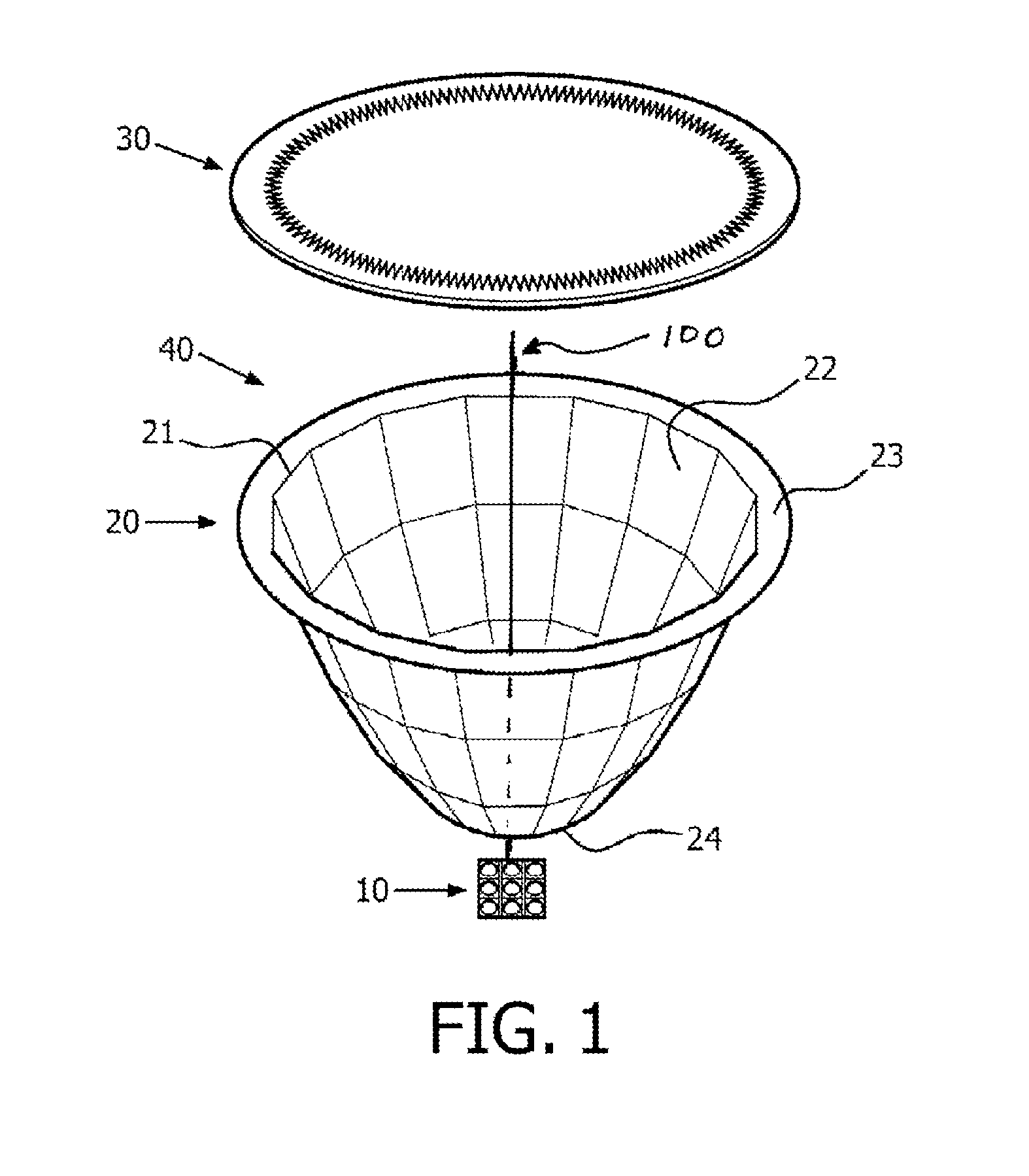 Lighting device having a smooth cut-off