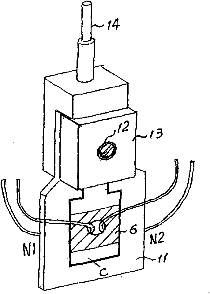 Electroplating layer stress measurement device