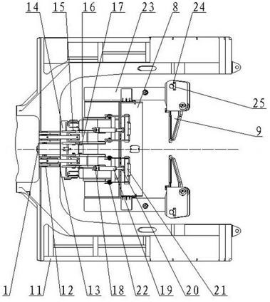 Wheel holding mechanism of rodless aircraft tractor