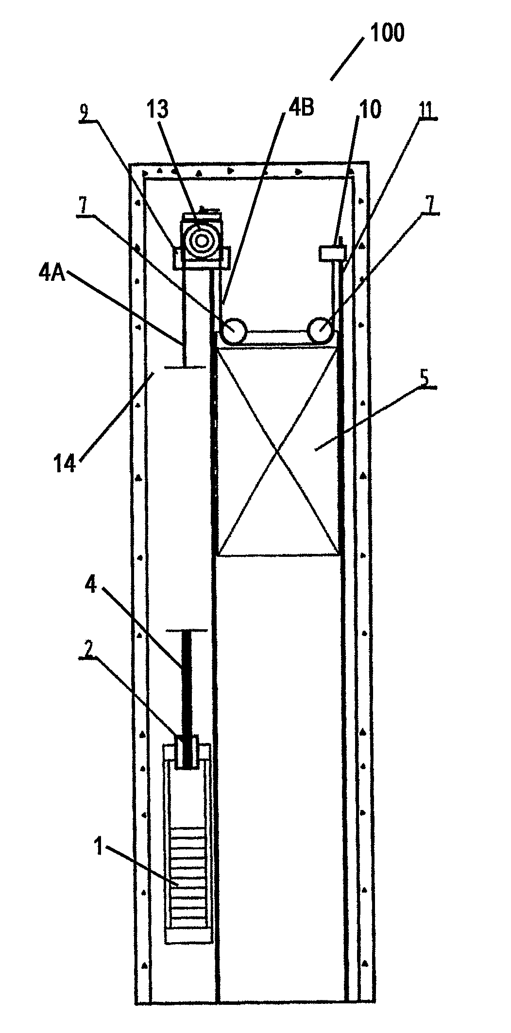 Machine roomless elevator