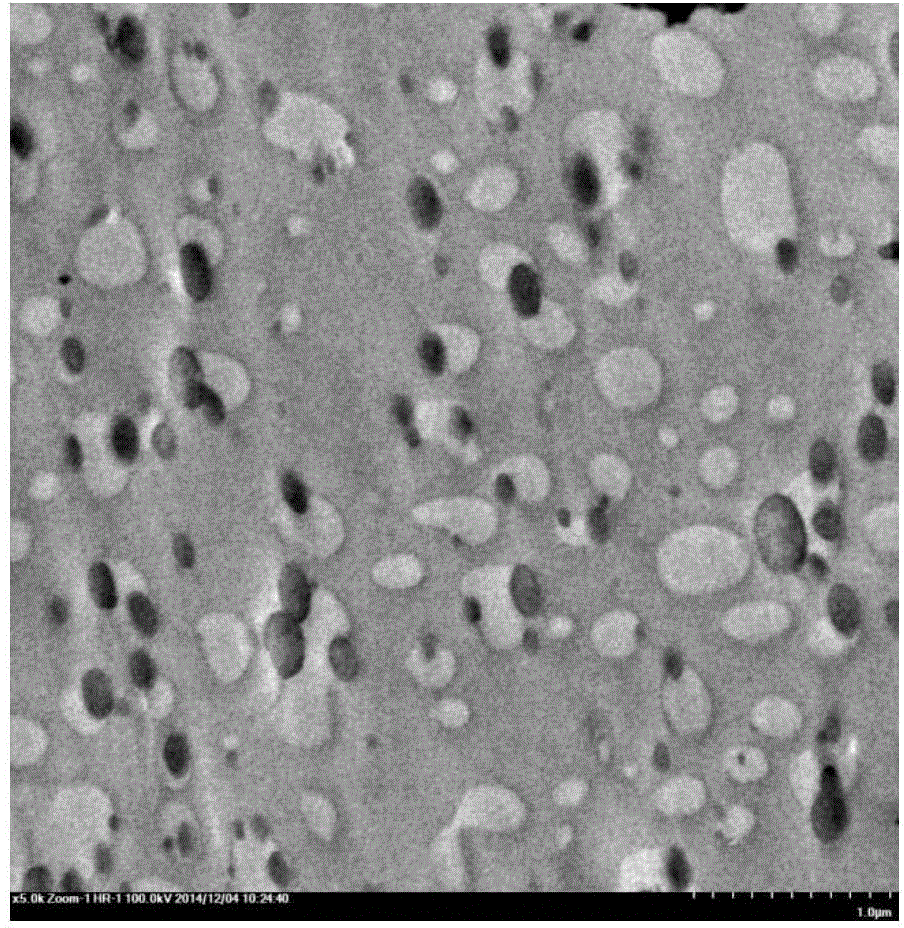 Polycarbonate resin composition with nano-scale dispersed phase state and preparation method therefor