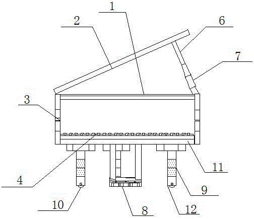 Automatic piano adjusting device for vocal music performance and adjusting method of automatic piano adjusting device