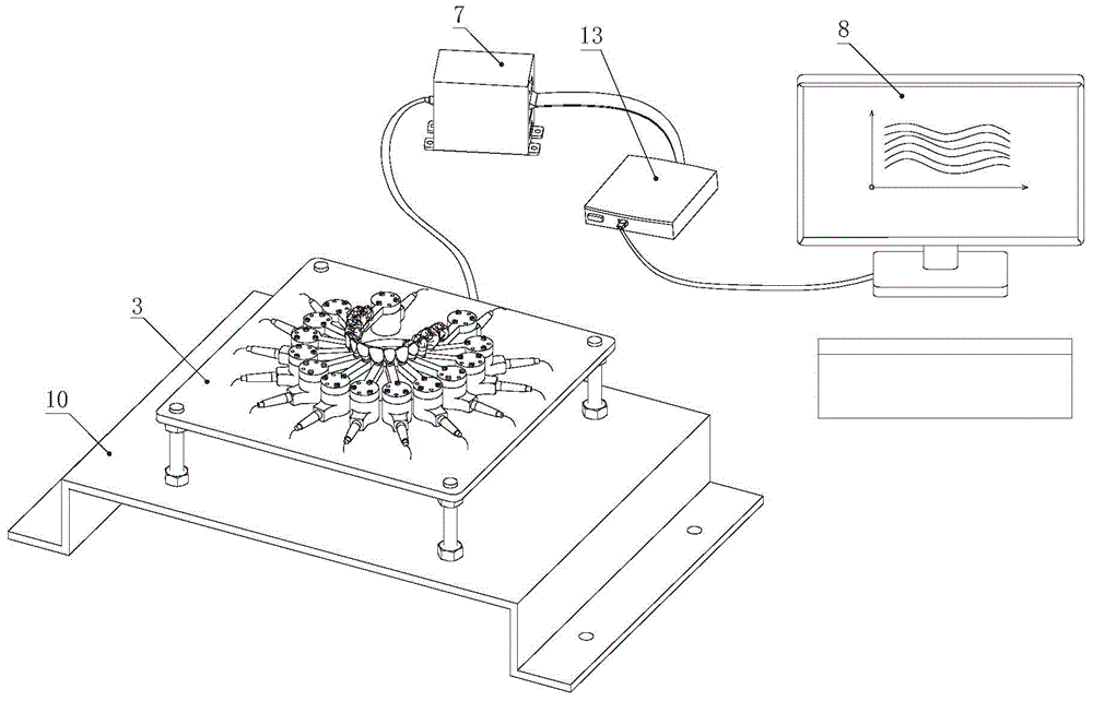 Tooth received-force testing device and method