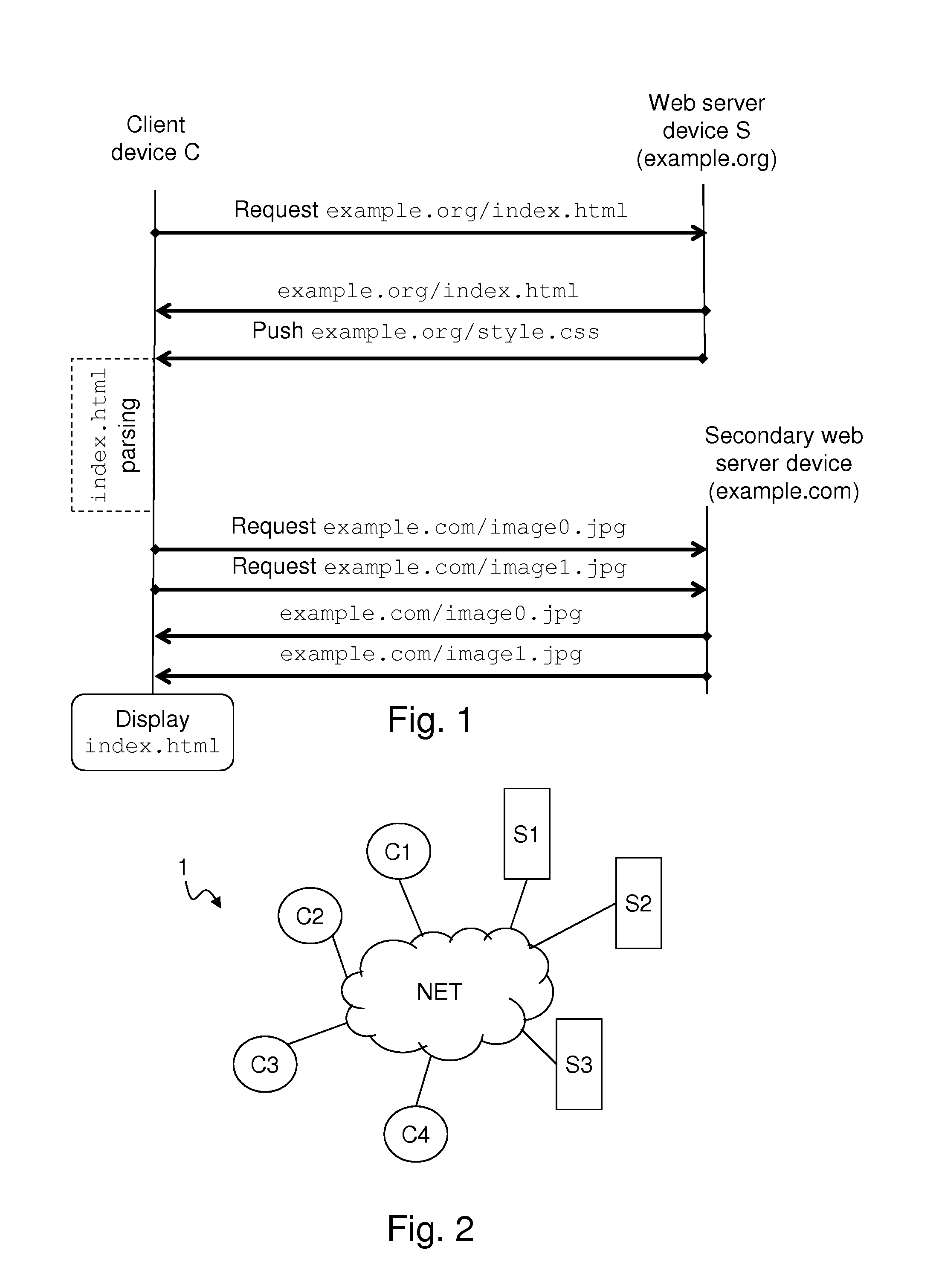 Method, system and server device for transmitting a digital resource in a client-server communication system