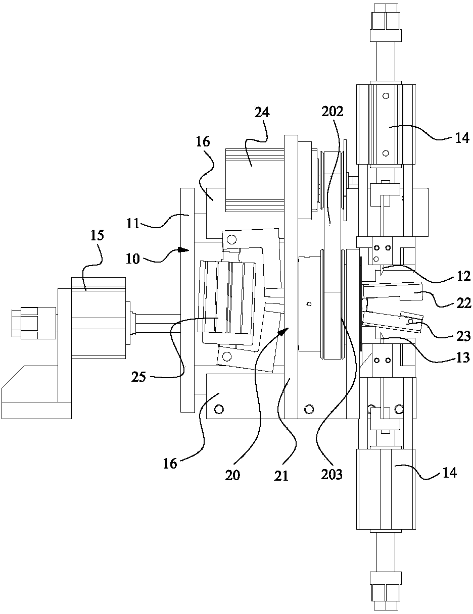 Peeling turning module of multifunctional automatic wire ranging terminal pressing machine