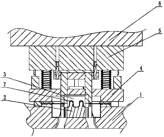 Stamping die and separation technology for separating hot-formed steel plate