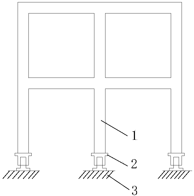 Adaptive support for uneven foundation settlement and working method thereof