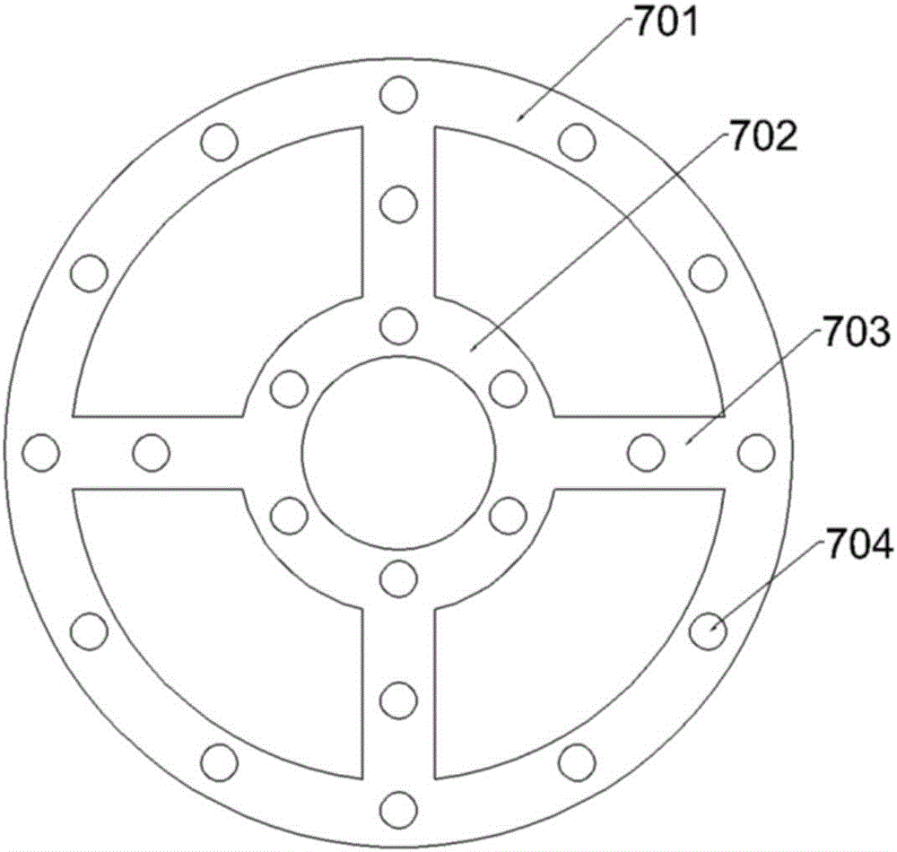 Pulp gas-water separation device for papermaking field on basis of centrifugal force principle