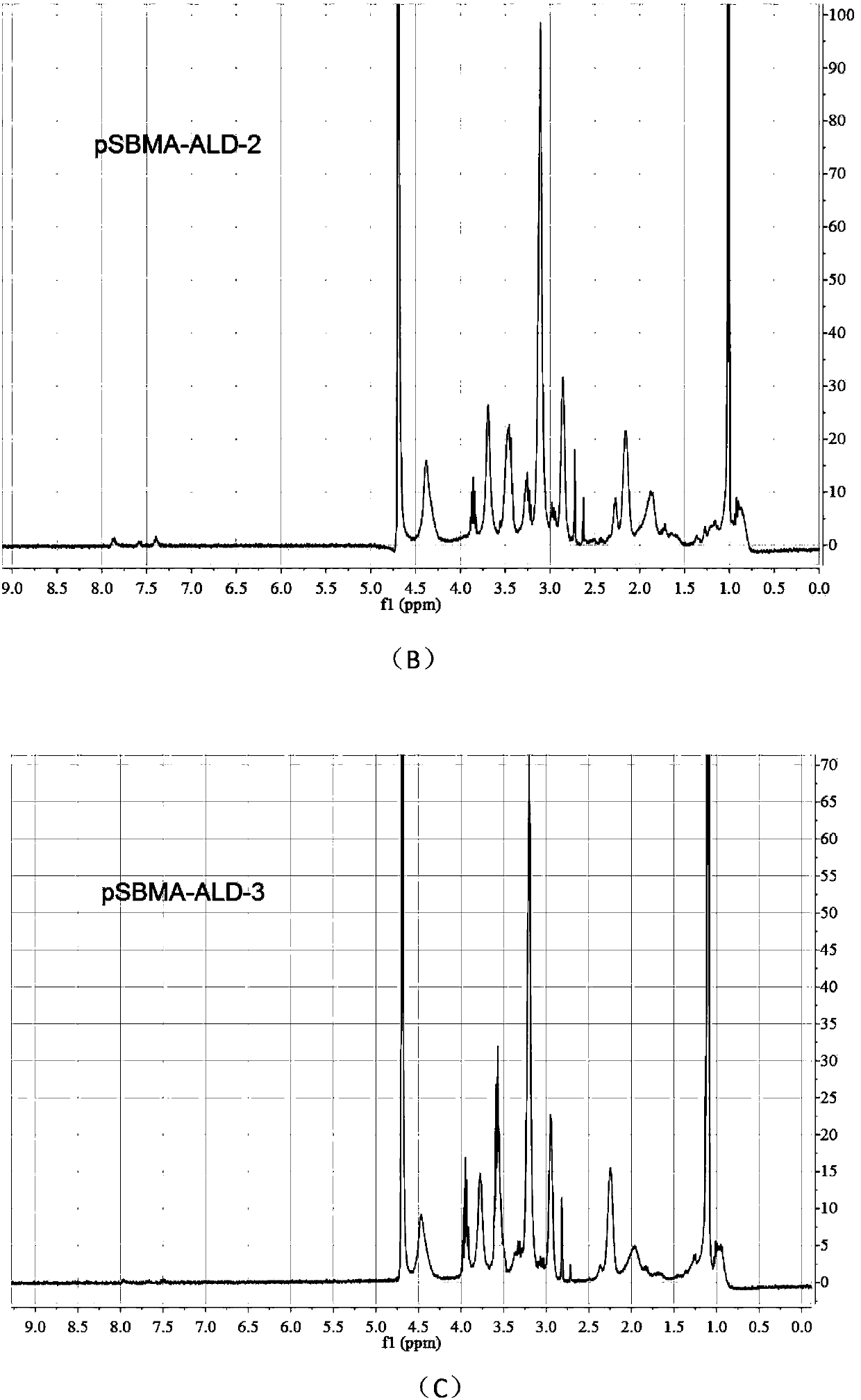 New zwitter-ionic polymer containing multiple phosphonic acid end groups, preparation method and application thereof